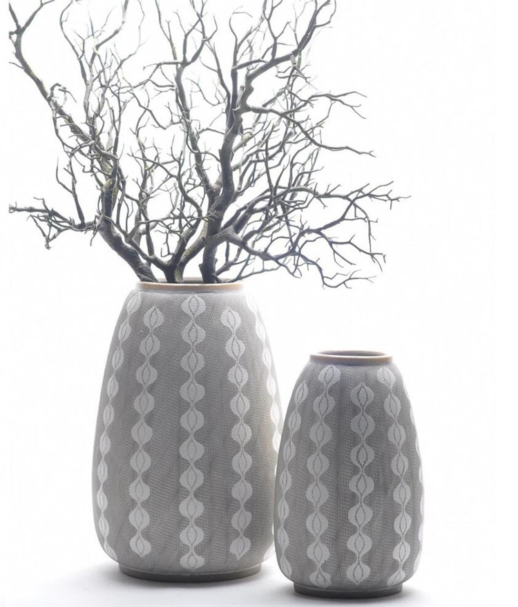 Hand made customized printed antique ceramic decorative flower vase for floor and table