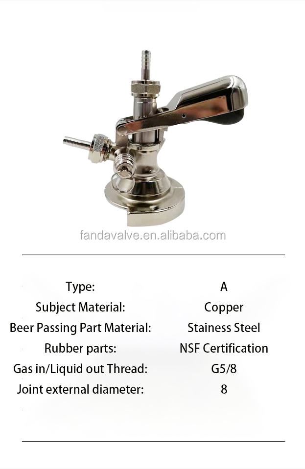 TWELVETAP New A-type coupler distributor-keg  beer keg dispenser with safety relief valve