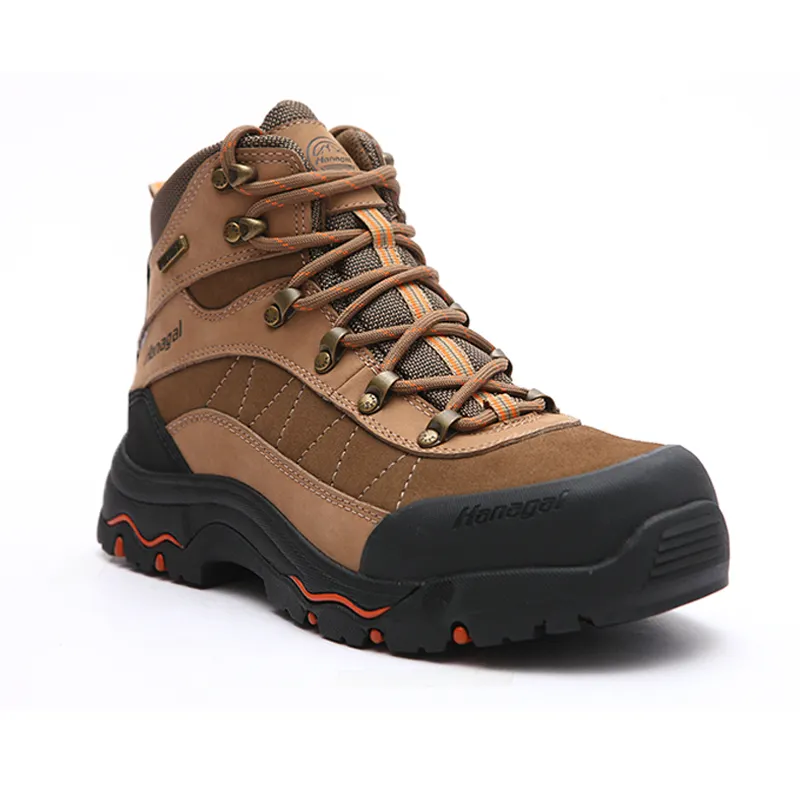 Men'S Cowhide Water-proof Breathable Outdoor Leisure Sport Hiking Climbing Walking Shoes