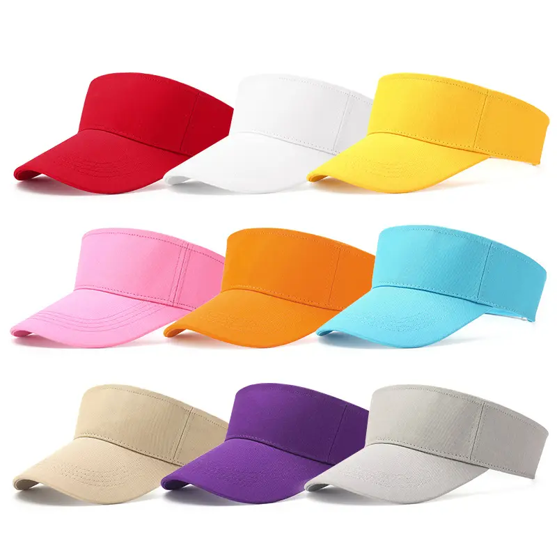 Custom running caps soft sublimation visor with polyester fabric