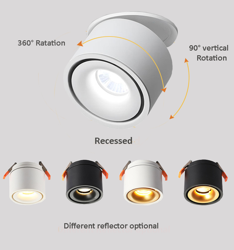 New store downlight Floding 12W track spotlight led surface mounted down lamp