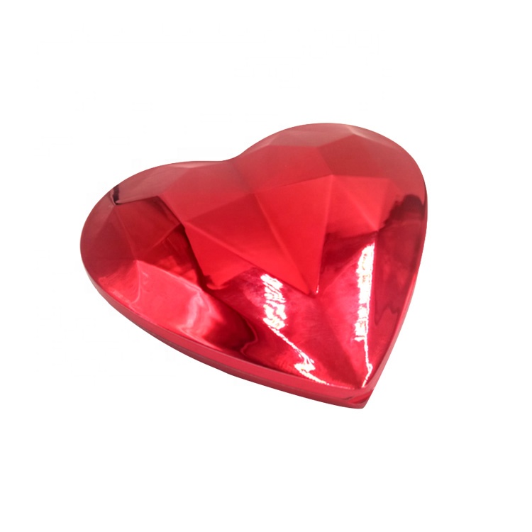 Custom Two Side Foldable Passionate Red Heart-shaped Pocket Makeup Mirror