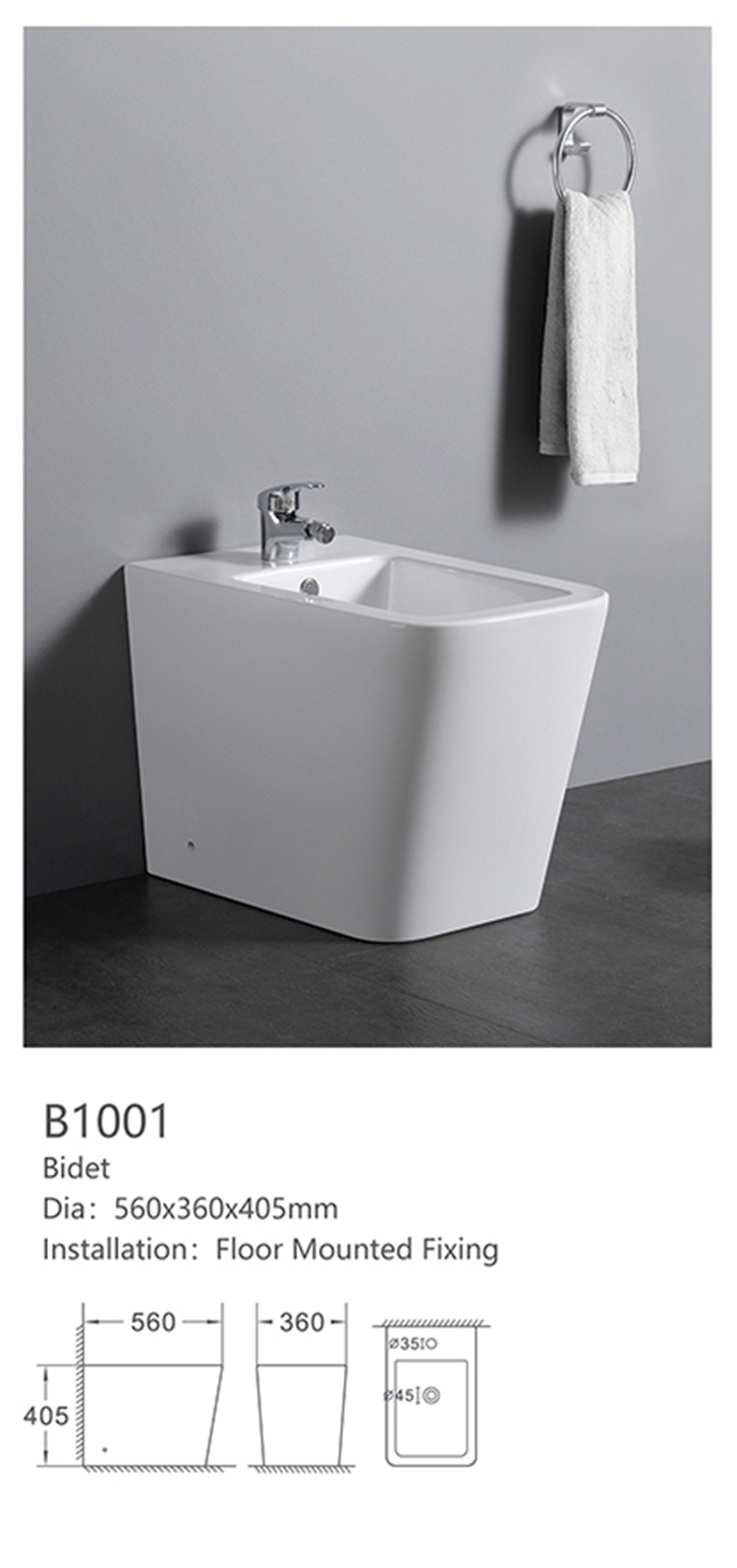 B1001 Wholesale cheap floor mounted ceramic bathroom bidet
