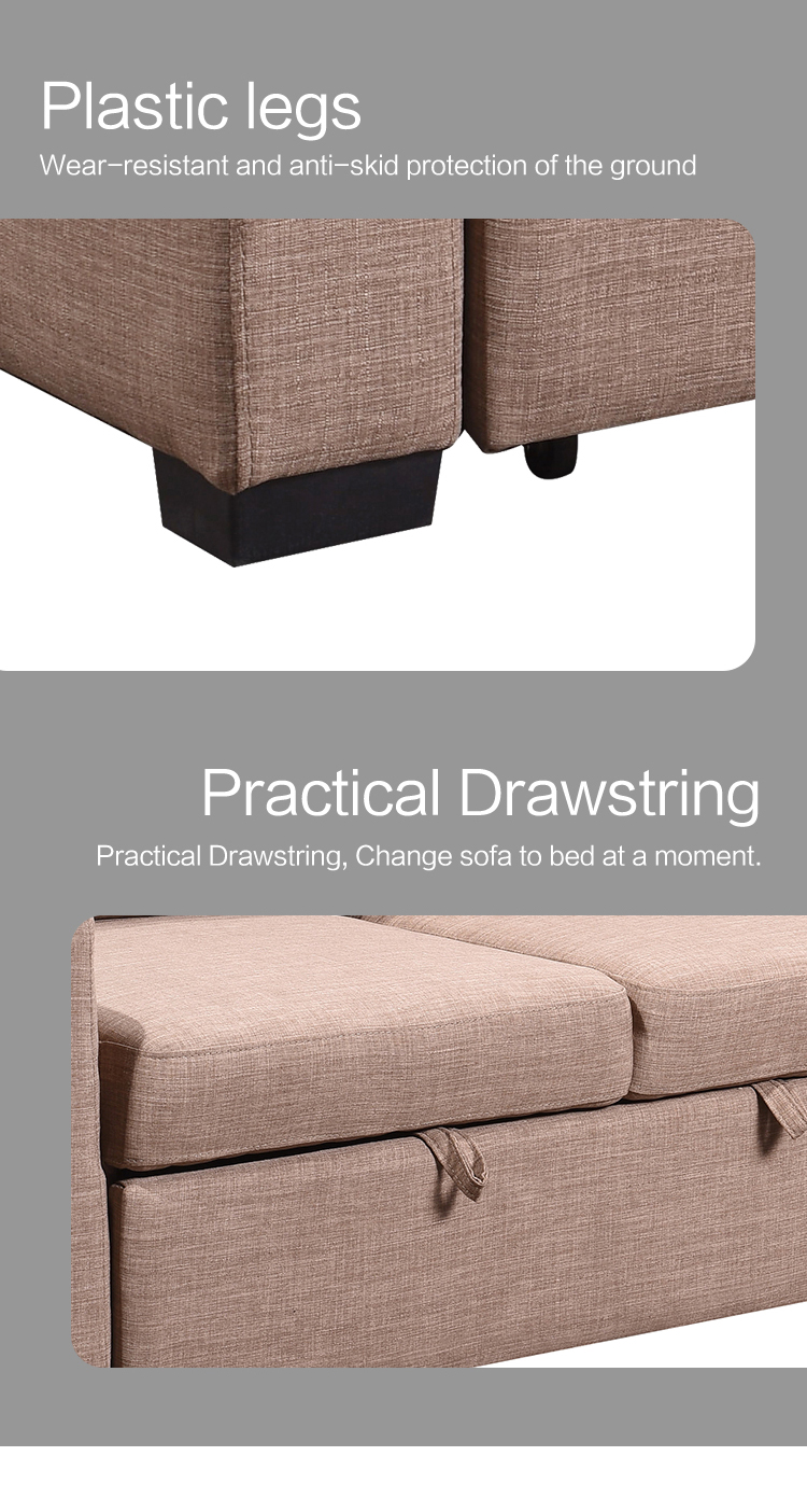 Hot sale living room sofa set L shape sofa bed corner sleeper sofa factory whole sale