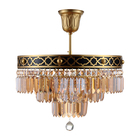 Traditional Brass Black Color Decoration Luxury Home Hotel Round Crystal Ceiling Lights
