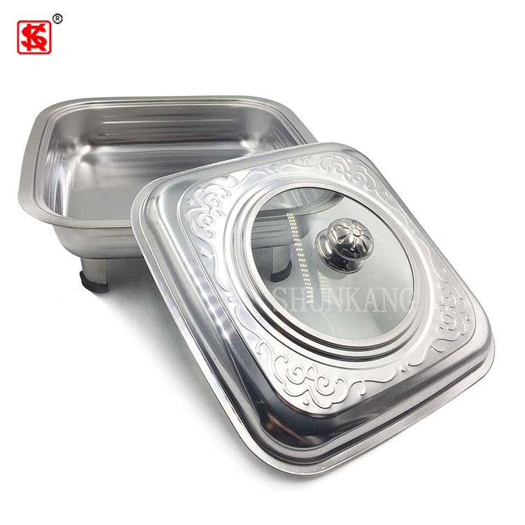 Stainless Steel chafing dish hotel buffet serving dish cheap food warmer with compound cover