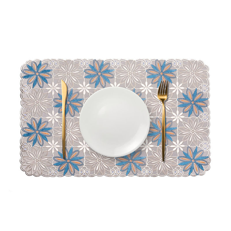 Lace Anti Slip Mat Plate Christmas Kids Dinner Tablemat Pvc Dining Table Mats