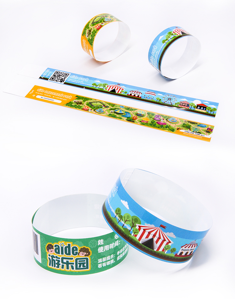 Fast Delivery Bulk Custom Cheap Wristbands Id Synthetic Paper Pp Bracelet With Logo For Wedding Event