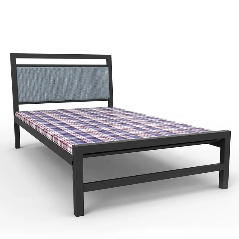 Simple Modern Design Cheap Student Bed Furniture Metal Single School Bed Frame