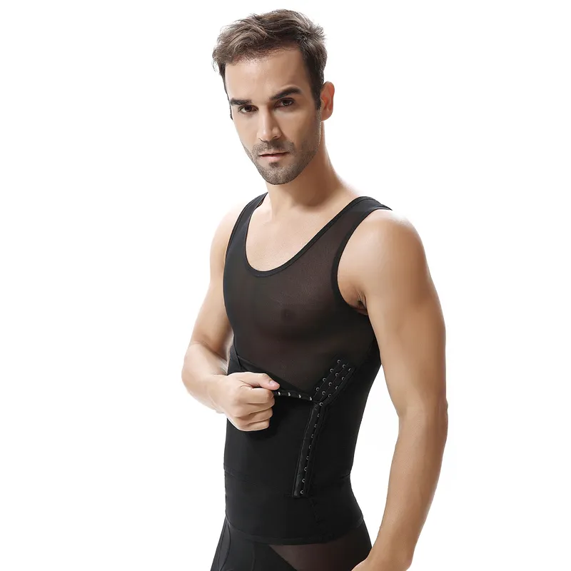 Slimming Vest Body Shaper for Men Mesh Abdomen Thermo Tummy Shaperwear Waist Sweat Corset with Control Belly belt Tops