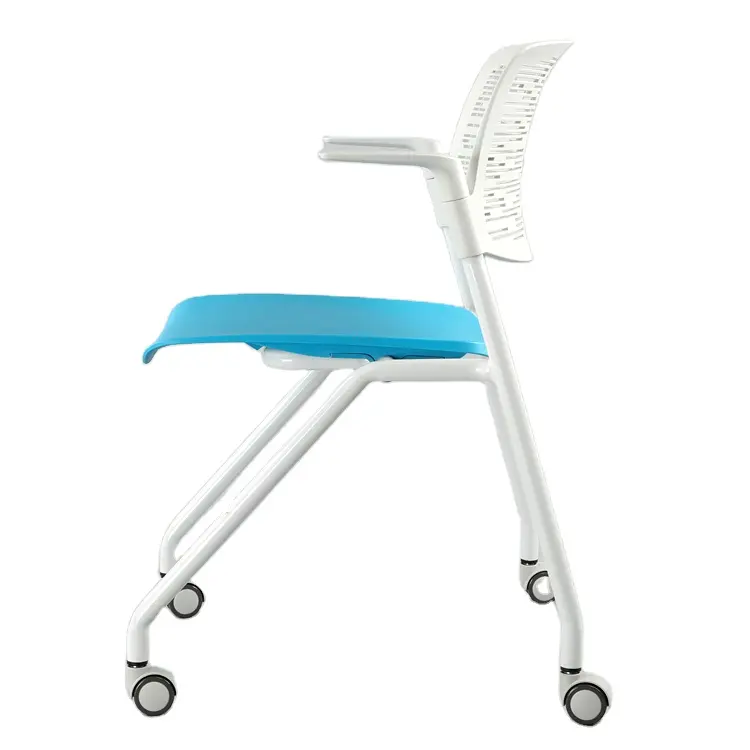 colorful folding armchair with wheels