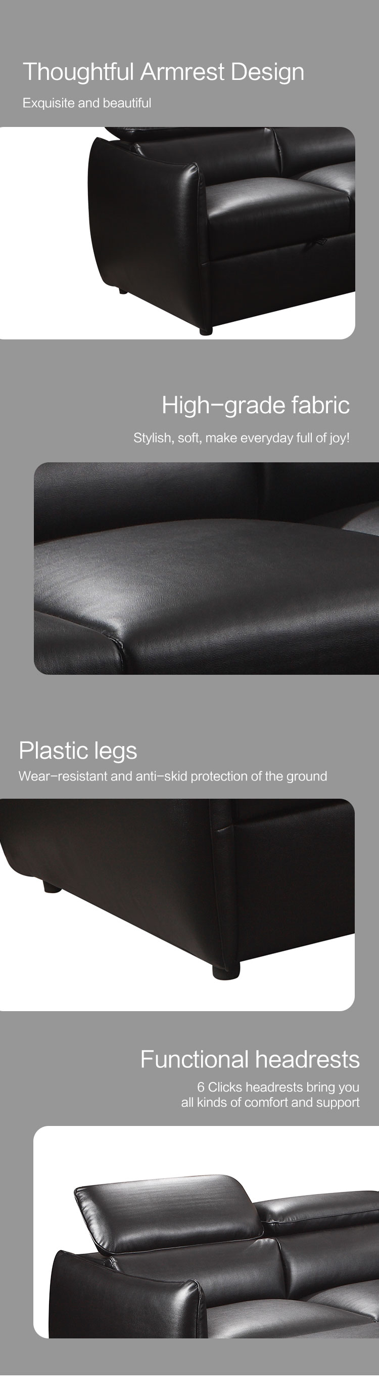 Hot sale factory price living room pu sofa set modern appearance L shape sofa bed wholesale
