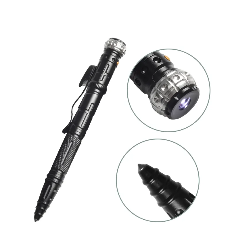Amazon hot selling best multifunction recharge aluminum self defense pen tactical pen with logo engraved