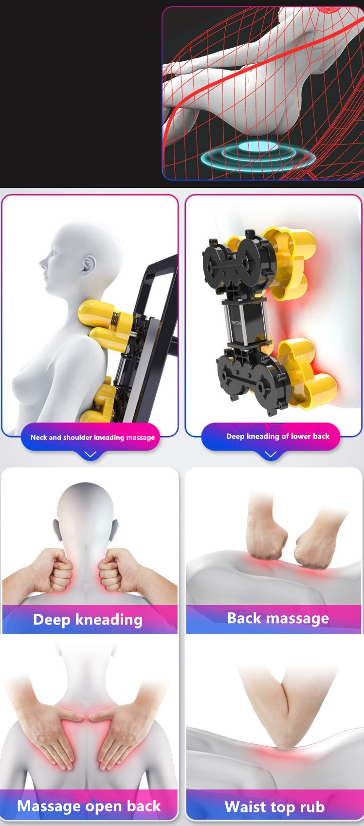 Massage chair household spacecraft automatic electric full body kneading multifunctional elderly sofa massager