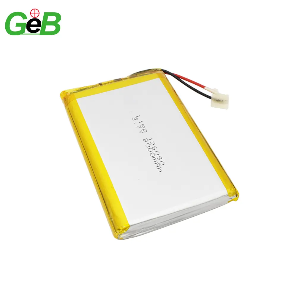 high power 8000mah lipo pouch cell 3.7v 126090 for power bank