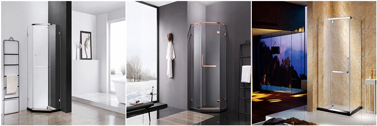Y-7 Hot sell fashionable frost shower door with clamp for hotel