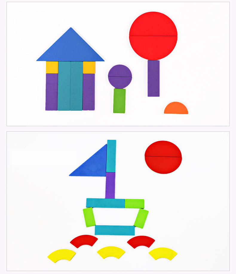 Hot Selling Multifunctional Wooden Jigsaw Puzzles New Design Kids Self Assemble Imagination Development Educational Toys