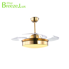 Fashion Style remote control home indoor iron blown color LED Ceiling Fan Light