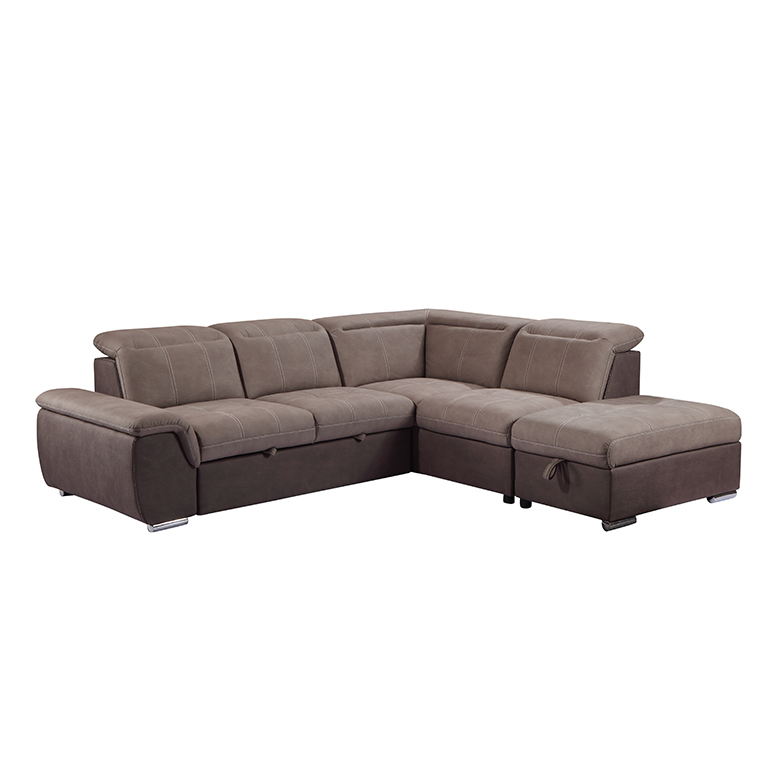 Modern living room sofa furniture with plastic leg High quality  leather folding bed sofa
