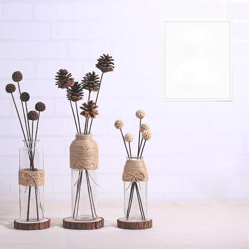 Wedding decoration transparent bright Glass flared glass flower Vase