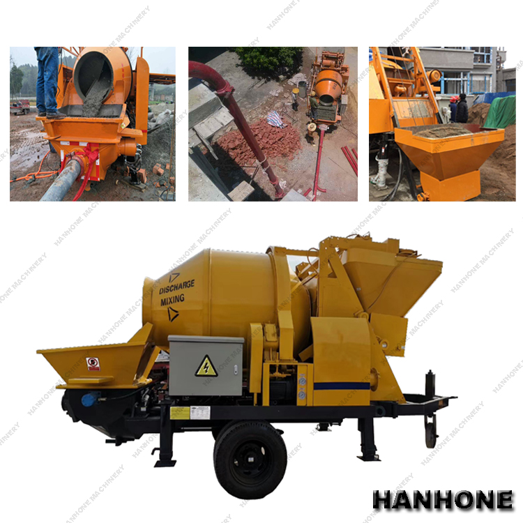 BEST SELLING DIESEL ENGINE TYPE CONCRETE PUMP MACHINE 40M3/H CAPACITY CONCRETE MIXER WITH PUMP