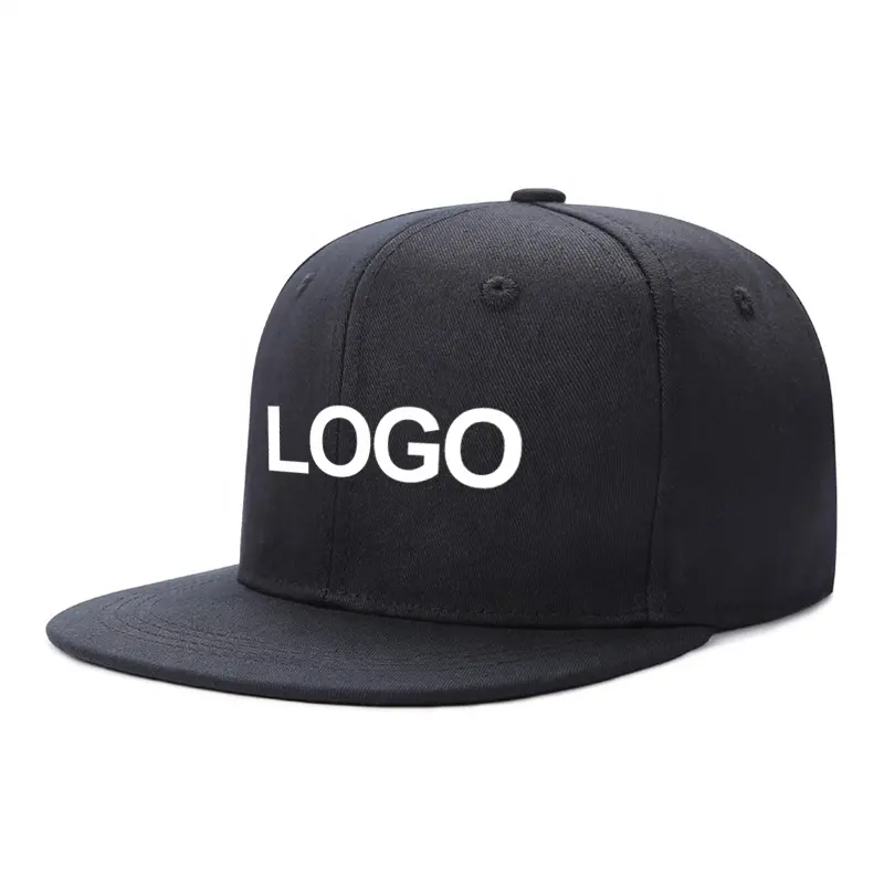 Wholesale nice quality metal sports caps custom logo blank hip hop hat plain flat brim snapback baseball cap