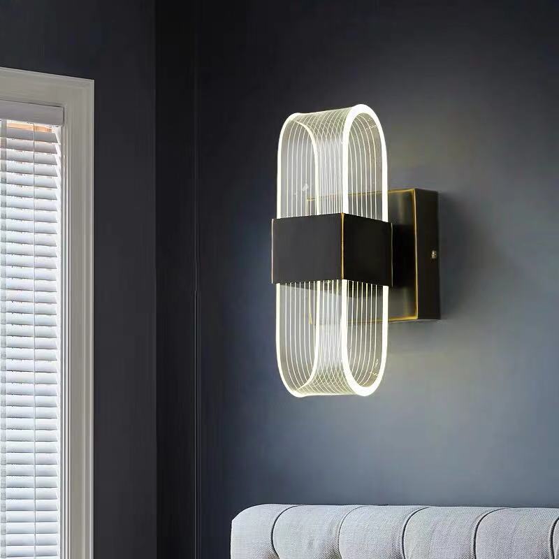 LED Acrylic double Wall Sconce 12W warm lights 3000K Lamp for Bedroom Corridor Stairs