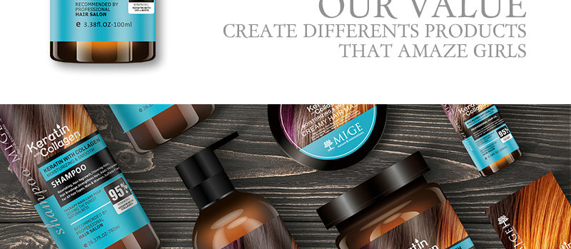 MIGE Hair Care, Keratin & Collagen Hair essential oil, Moisturizing & Smooth, K23