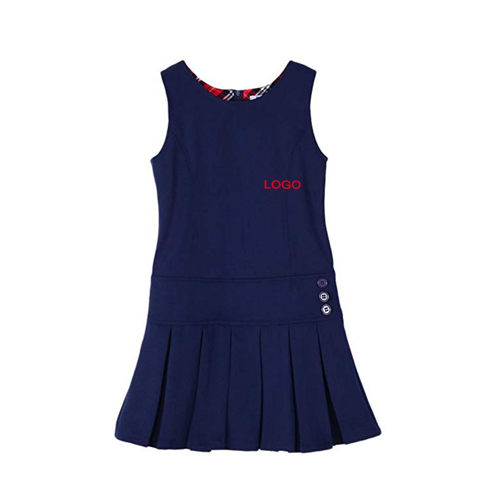 blue school pinafore dress