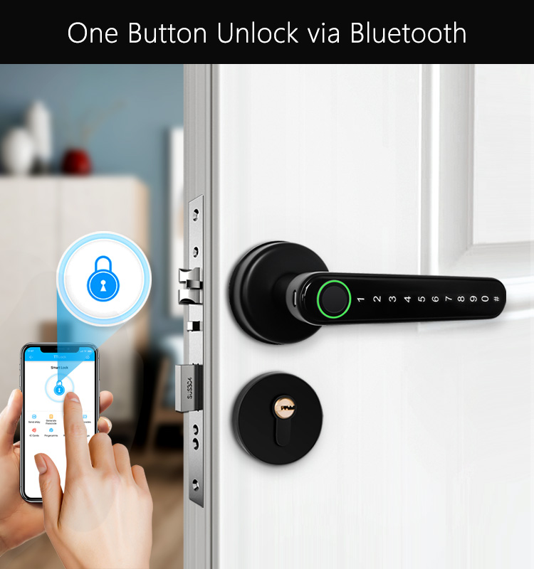 High Quality Electronic Digital Smart Phone Wifi Door Lock with Fingerprint System