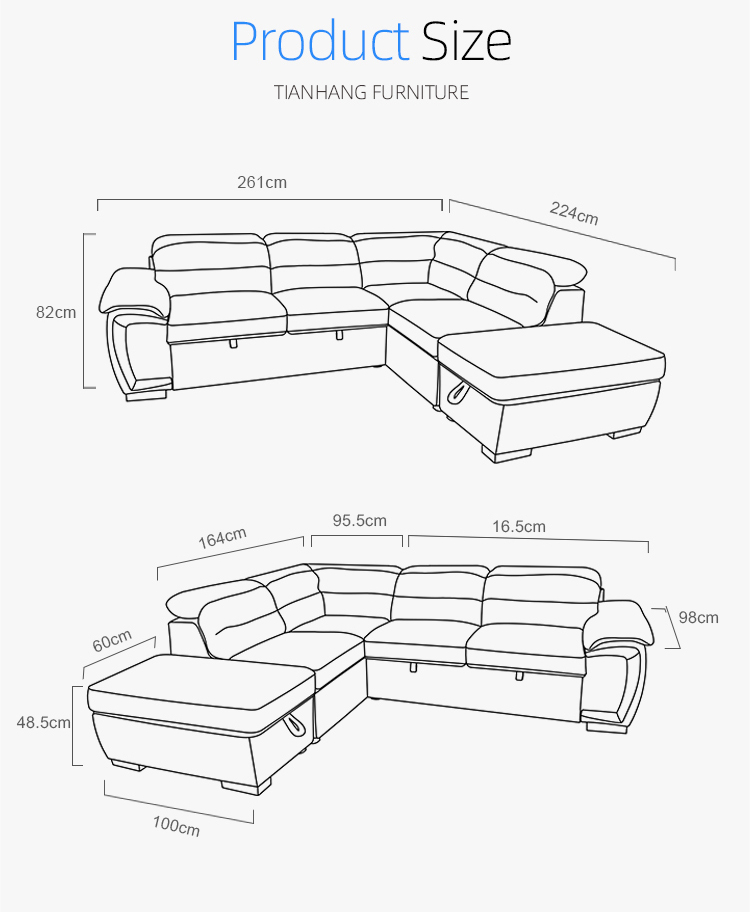Wholesale Italian furniture sofa set Modern L shape fabric living room corner sofa bed