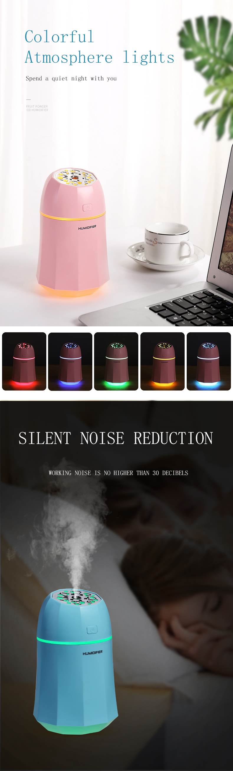 280ML Portable USB Mini Table Desk Humidifier With Personal Air Nano Mist Humidifier