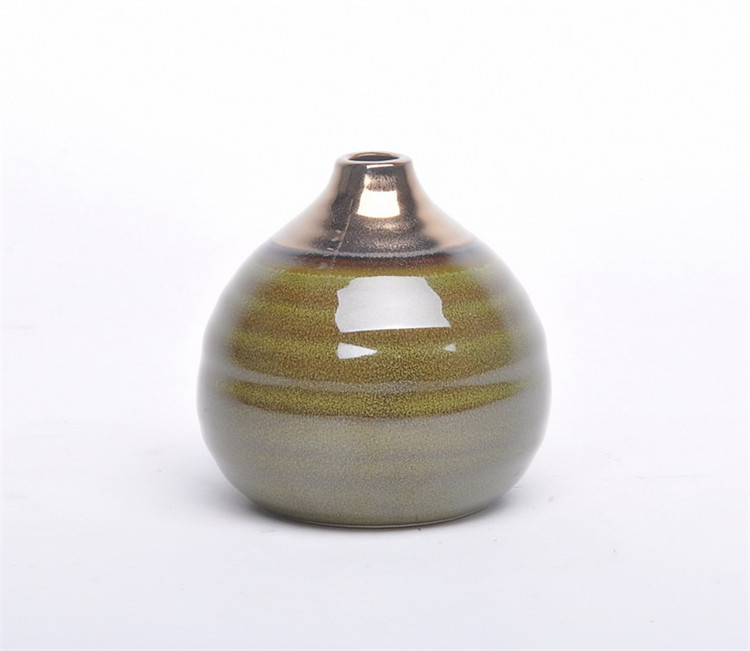 Wedding home tabletop unique shape cheap small size round flower floral ceramic porcelain vases