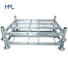 Heavy duty plate type steel selective storage durable logistic stackable galvanized pallet converter