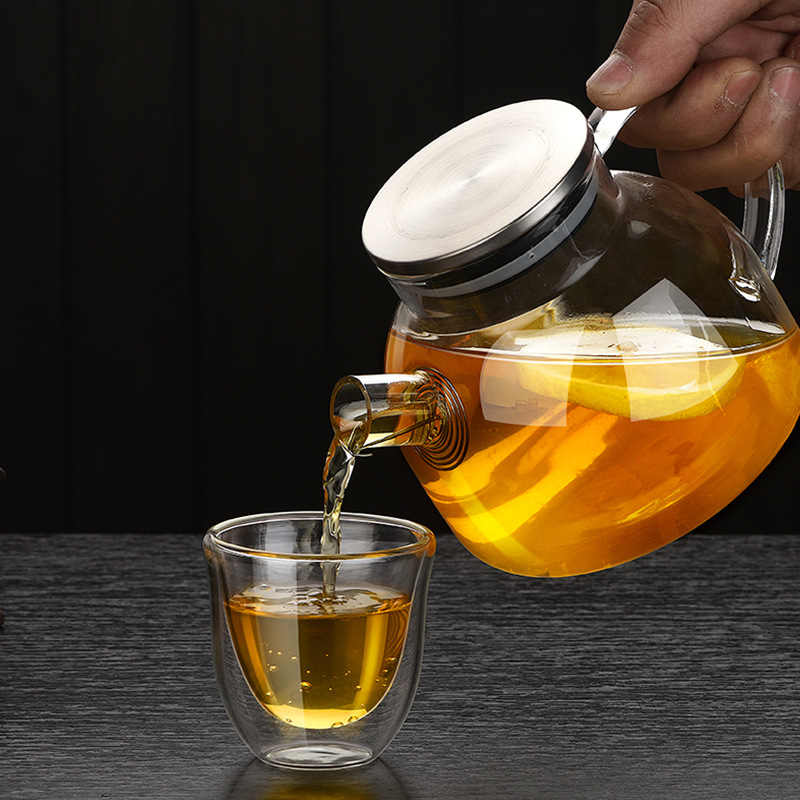 Double Wall Mini Glass Tea cup Hand Blown Glass High Borosilicate  Glass