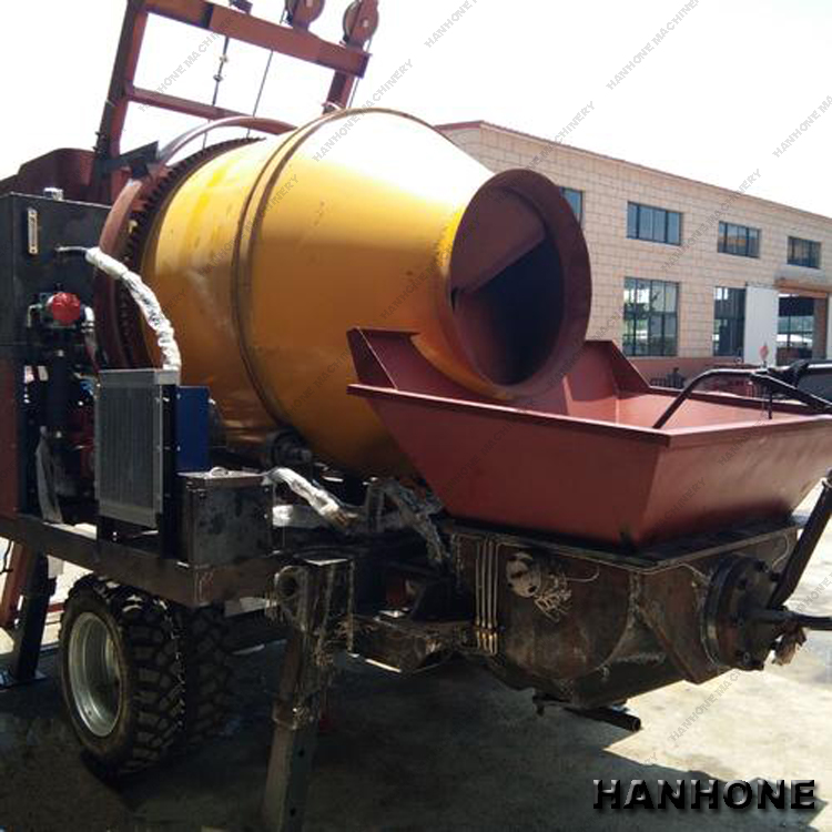 BEST SELLING DIESEL ENGINE TYPE CONCRETE PUMP MACHINE 40M3/H CAPACITY CONCRETE MIXER WITH PUMP