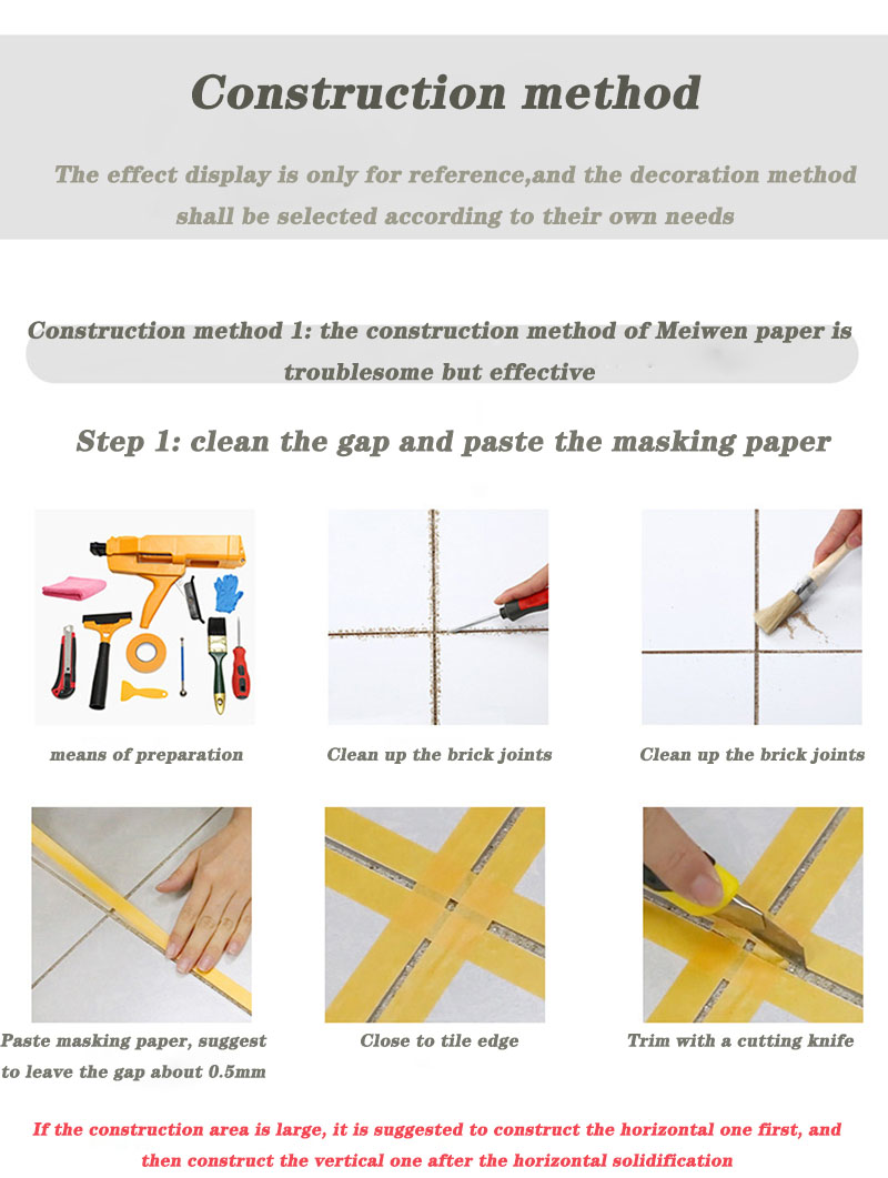 OEM customization High Glossed Colored Non Shrink Grout Epoxy Ceramic Tile Grout for Tile Caulk Filling