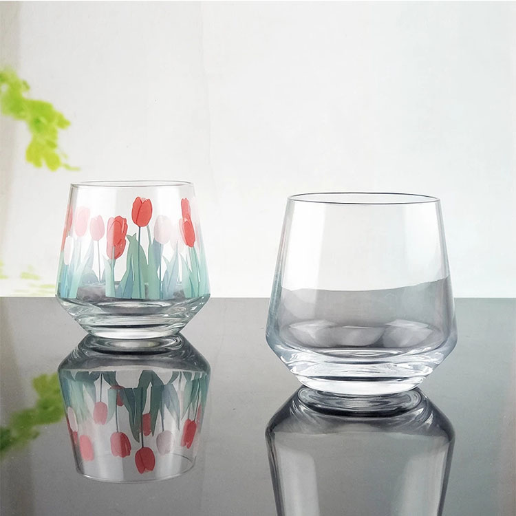 Ins 400ml creative crystal household heat resistant available coffee juice water drink cup