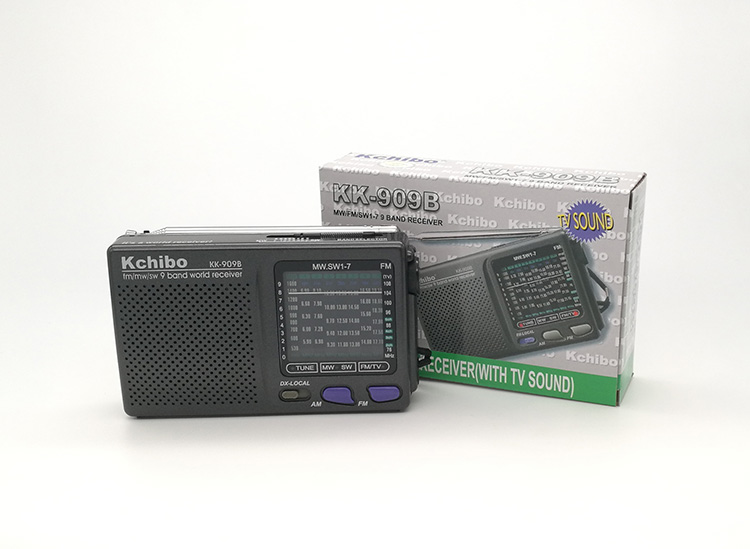 Geschenkverpackung im Taschenformat UKW/MW/SW 9-Band-Radio mit Kopfhöreranschluss
