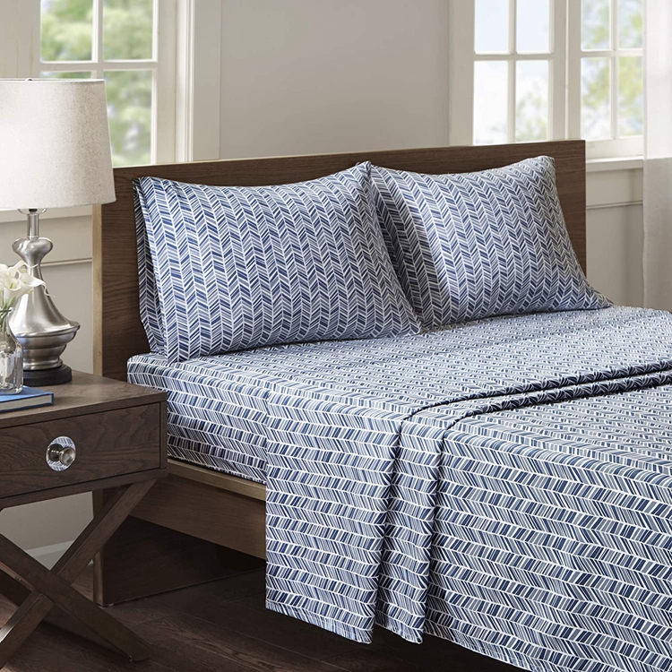 Factory Supply Printed Polyester Microfiber Wholesale Queen Beautiful Bed Sheets Set