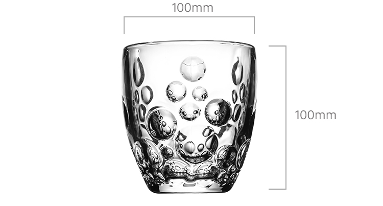 Promotion rock 6pcs set bulk glasses printed stripe dot round juice cup arabic clear glass tea cups
