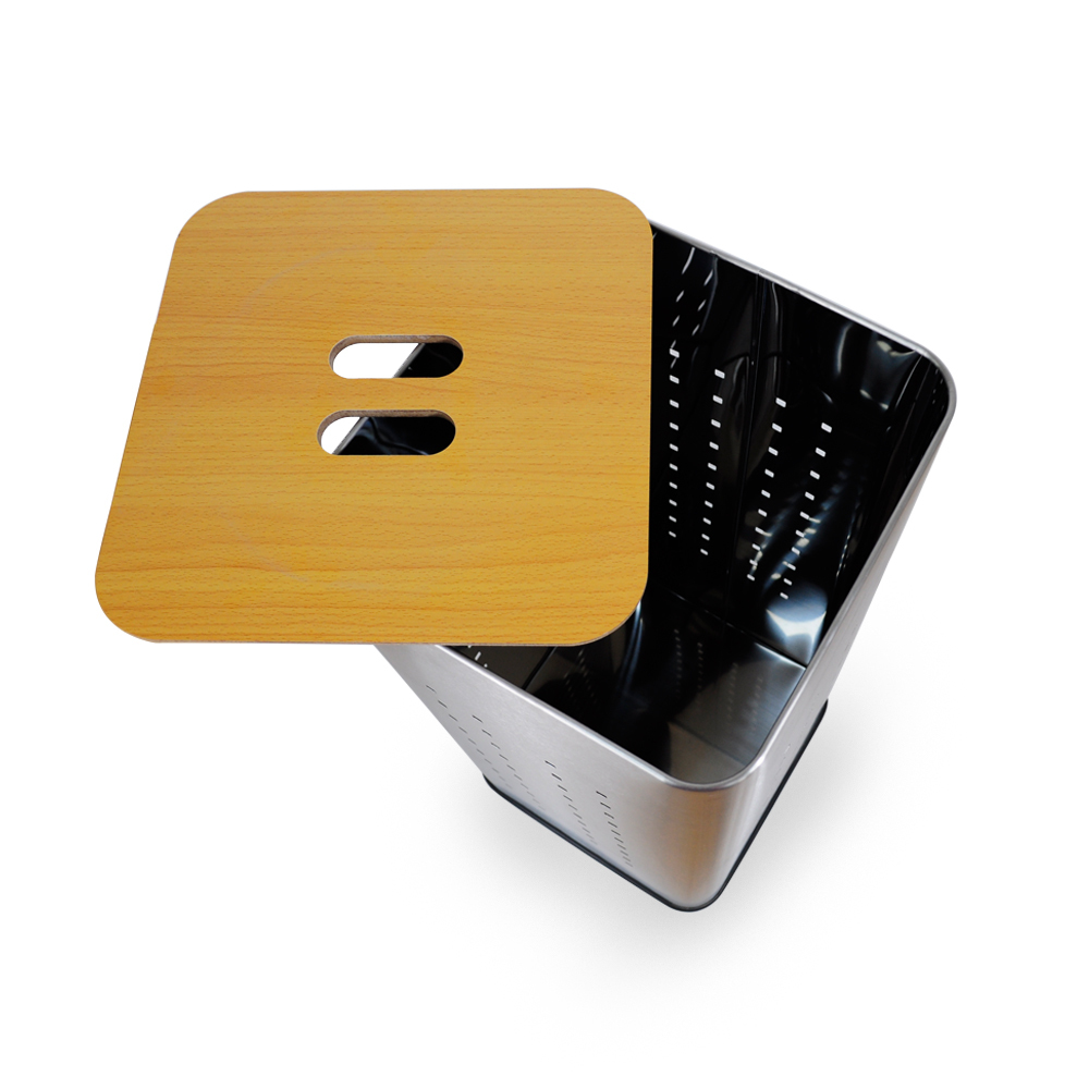 Kitchen Square Trash Can Trash Bin with Lid Soft Close Multi Sizes Bathroom Stainless Steel Customized Logo All-season Accepted