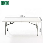 6ft Rectangular Plastic Top Fold In Half Table for event