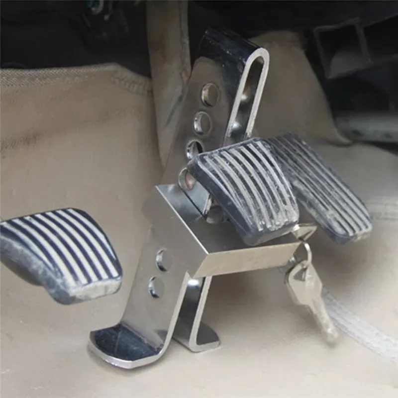High Quality Alloy Steel Car Security Lock Automobile Hidden Anti Theft Brake Throttle Clutch Pedal Lock