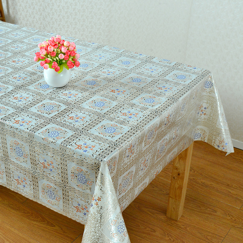 Circle Rose Gold Tablecloths Spillproof Sequin Wedding Jacquard Tablecloth