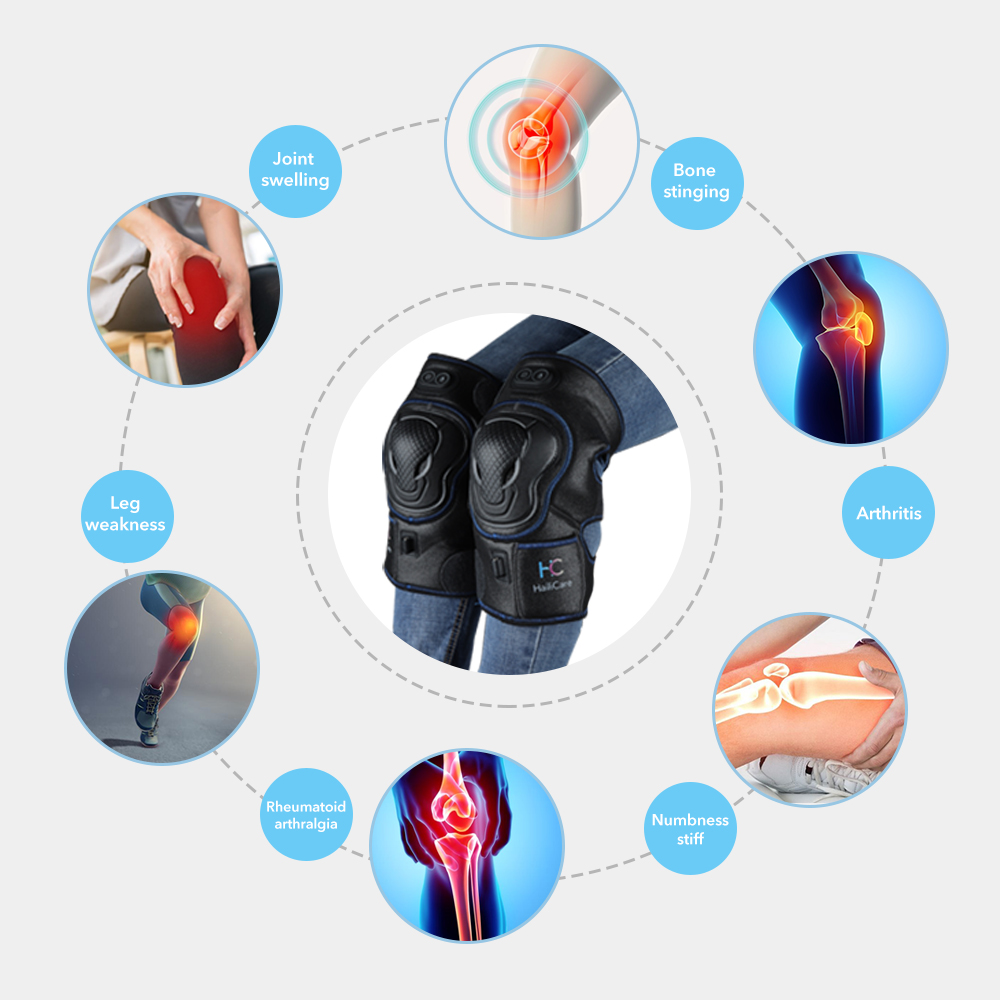 Hailicare Physiotherapy Knee Arthritis Elbow Pain Rheumatism Vibration Infrared Heated Therapy Knee Massager
