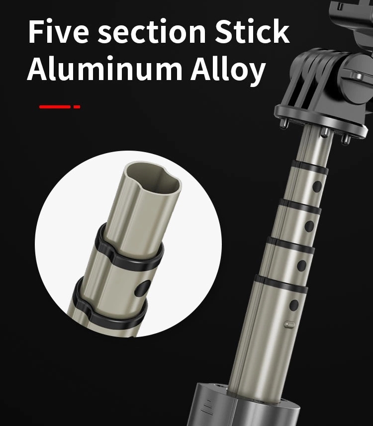 Bâton de selfie extensible bague lumière L07 dans trépied Avec 5 pouces anneau lumière télécommande sans fil Selfie bâton