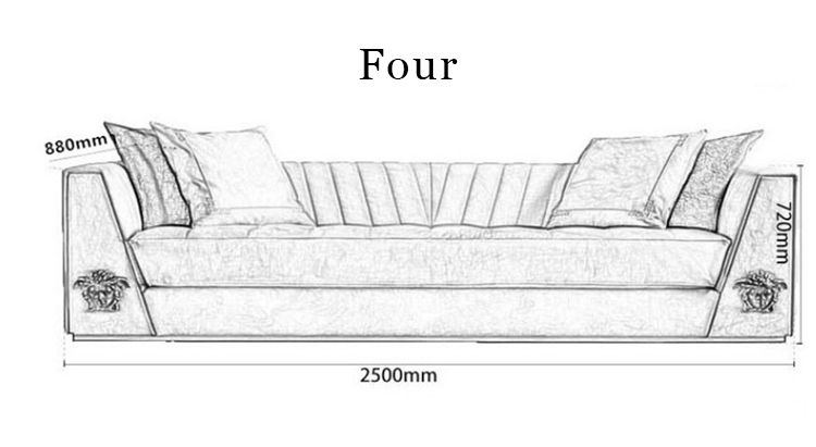 Medusa modern living room comfort fashionable luxury sofa sets for home furniture