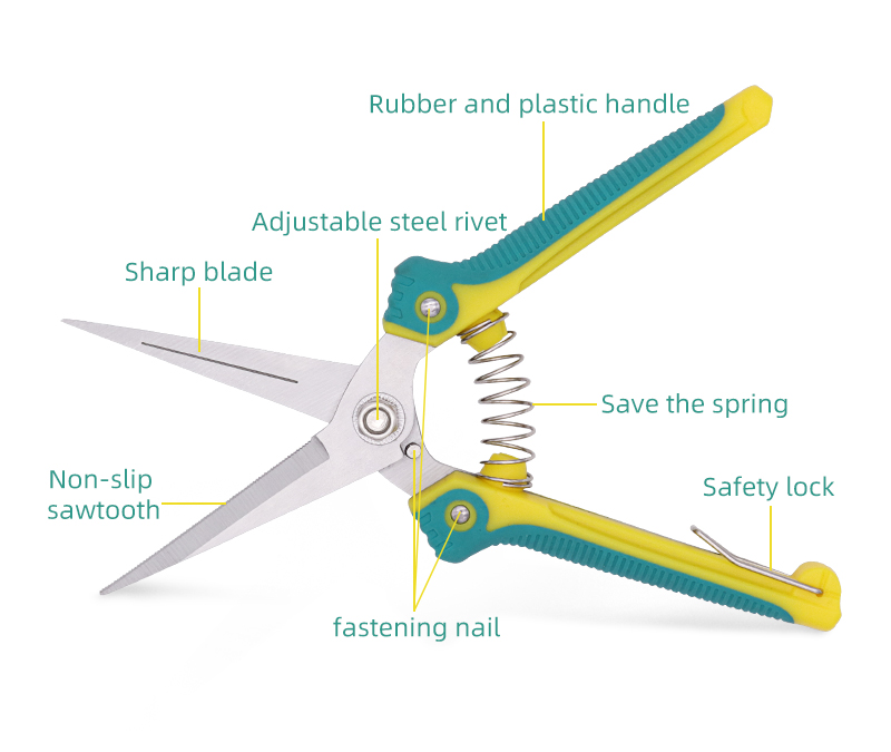 metal steel fruit tree grafting cutting tool small garden pruning shears fruit picking pruning shears