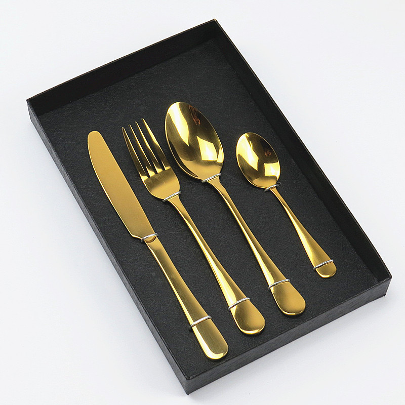 Colorful Cutlery Flatware Set Rainbow PVD Coating Amazon Hot Sale Gift Set